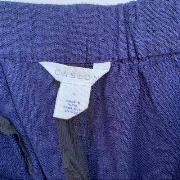 CASLON Women’s Line Blend Wide Leg Pull-On Pants Size Large Navy - Picture 14 of 14